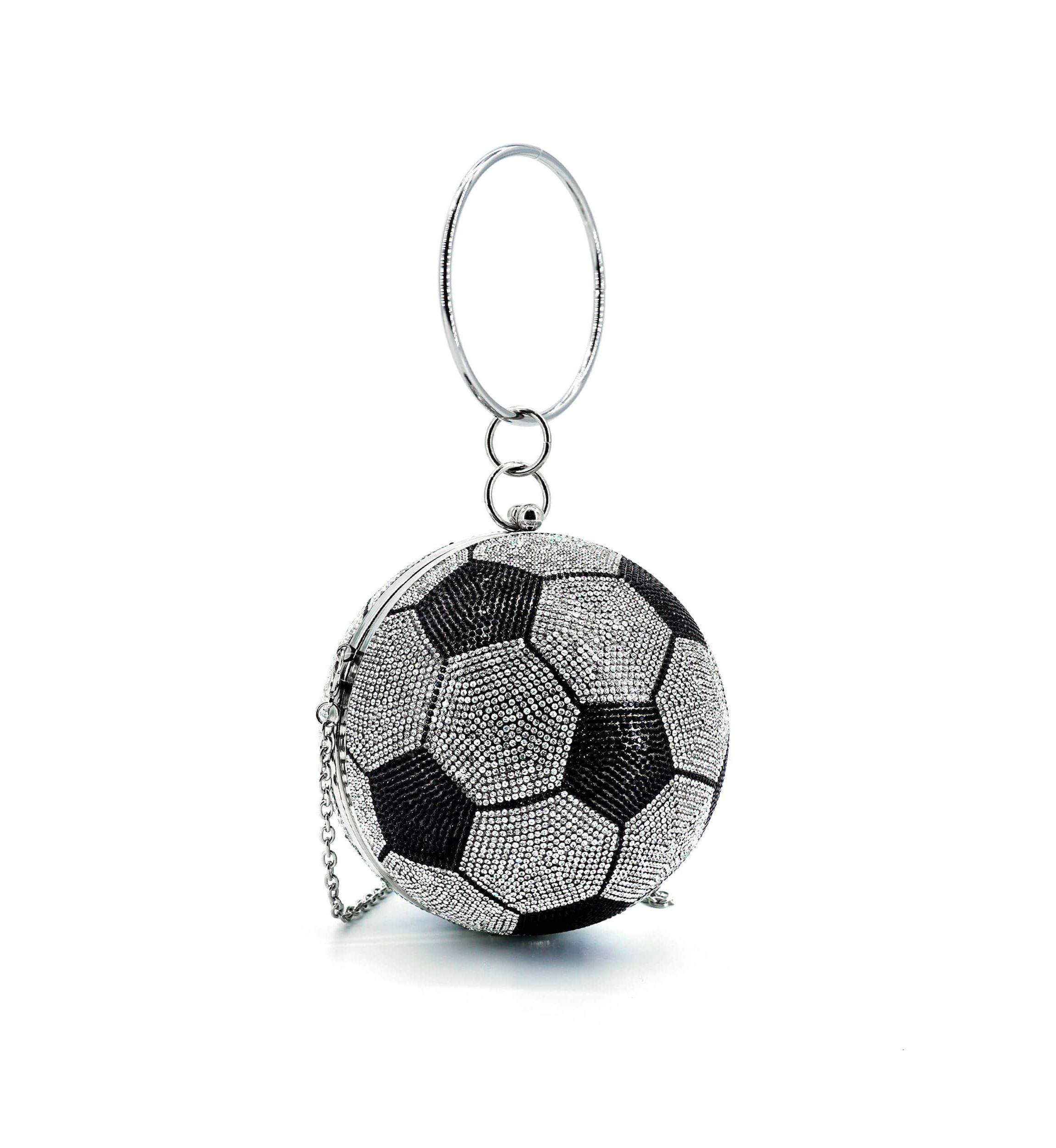 Striker Rhinestone Soccer Clutch