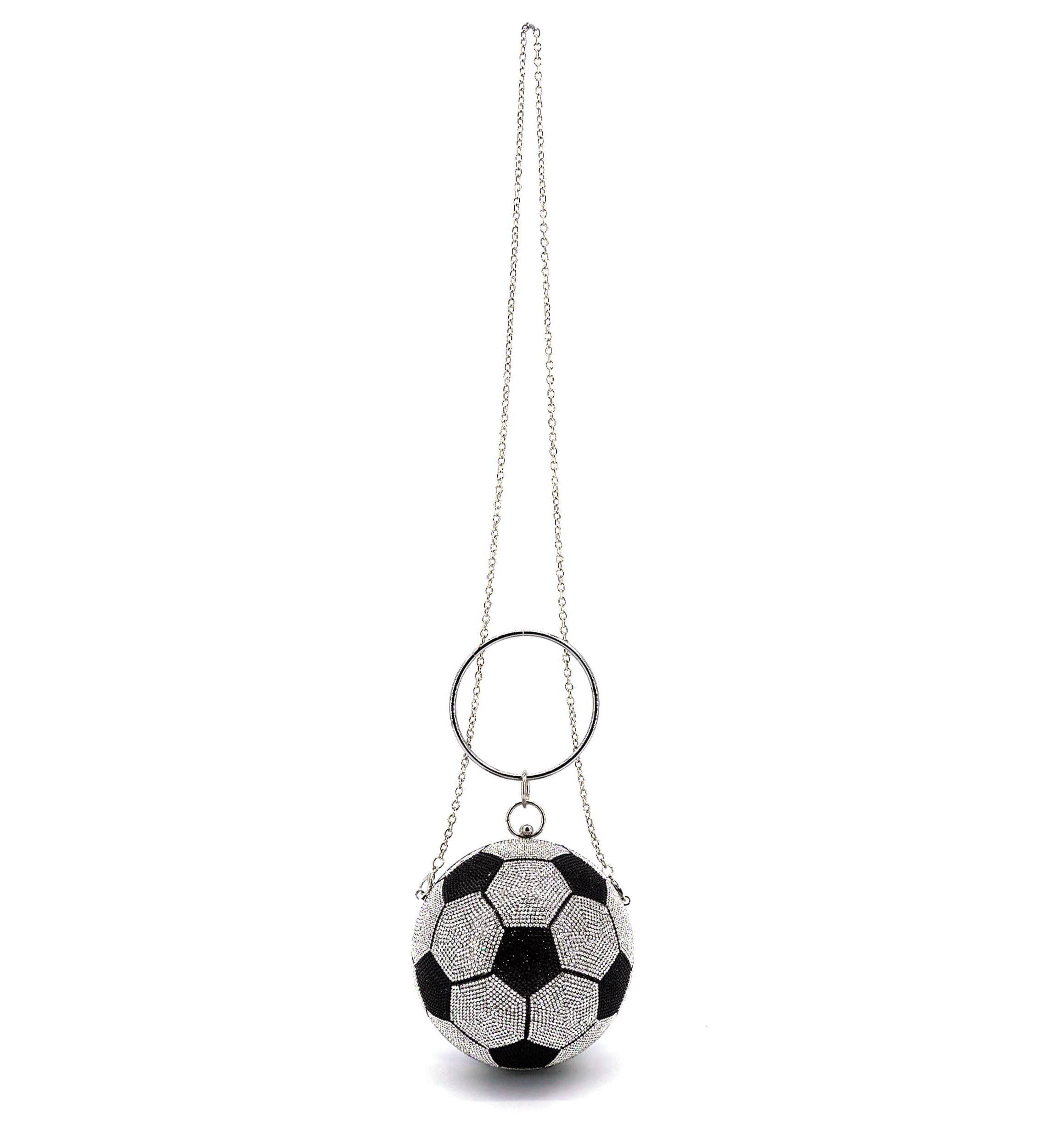 Striker Rhinestone Soccer Clutch
