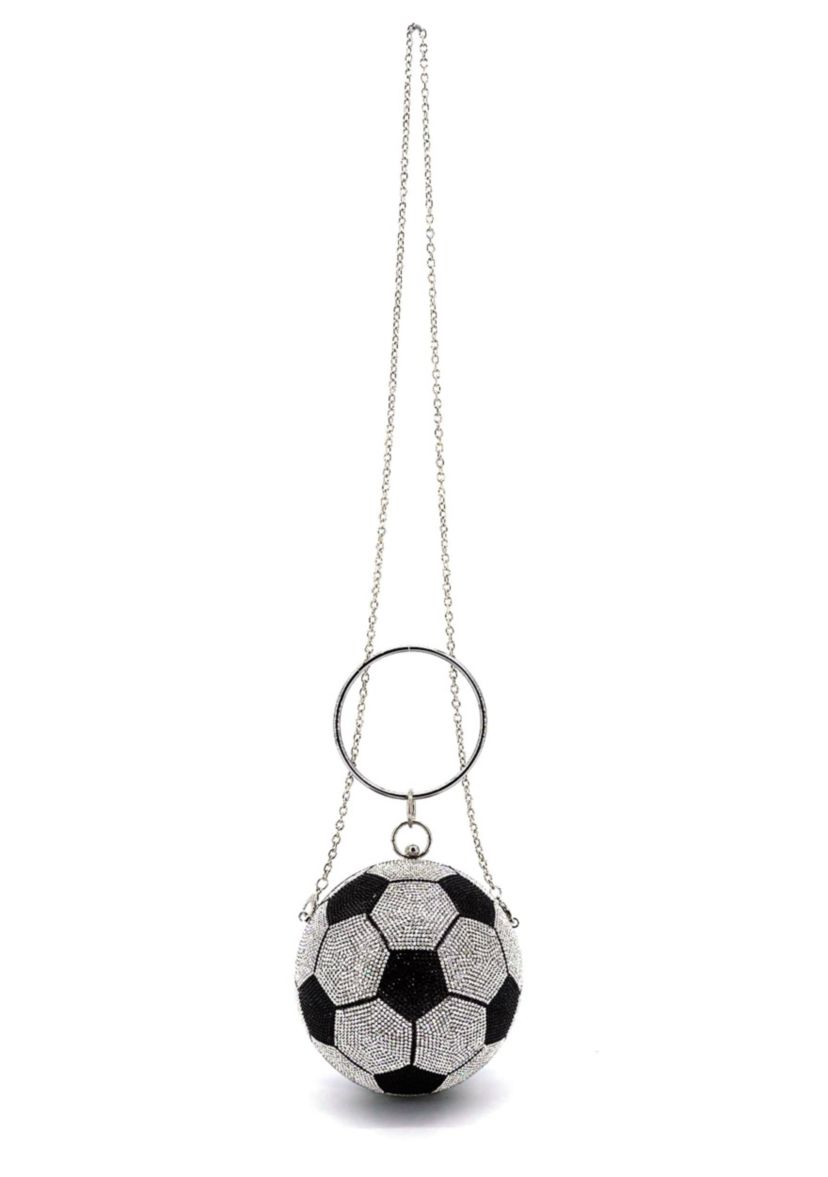 Striker Rhinestone Soccer Clutch