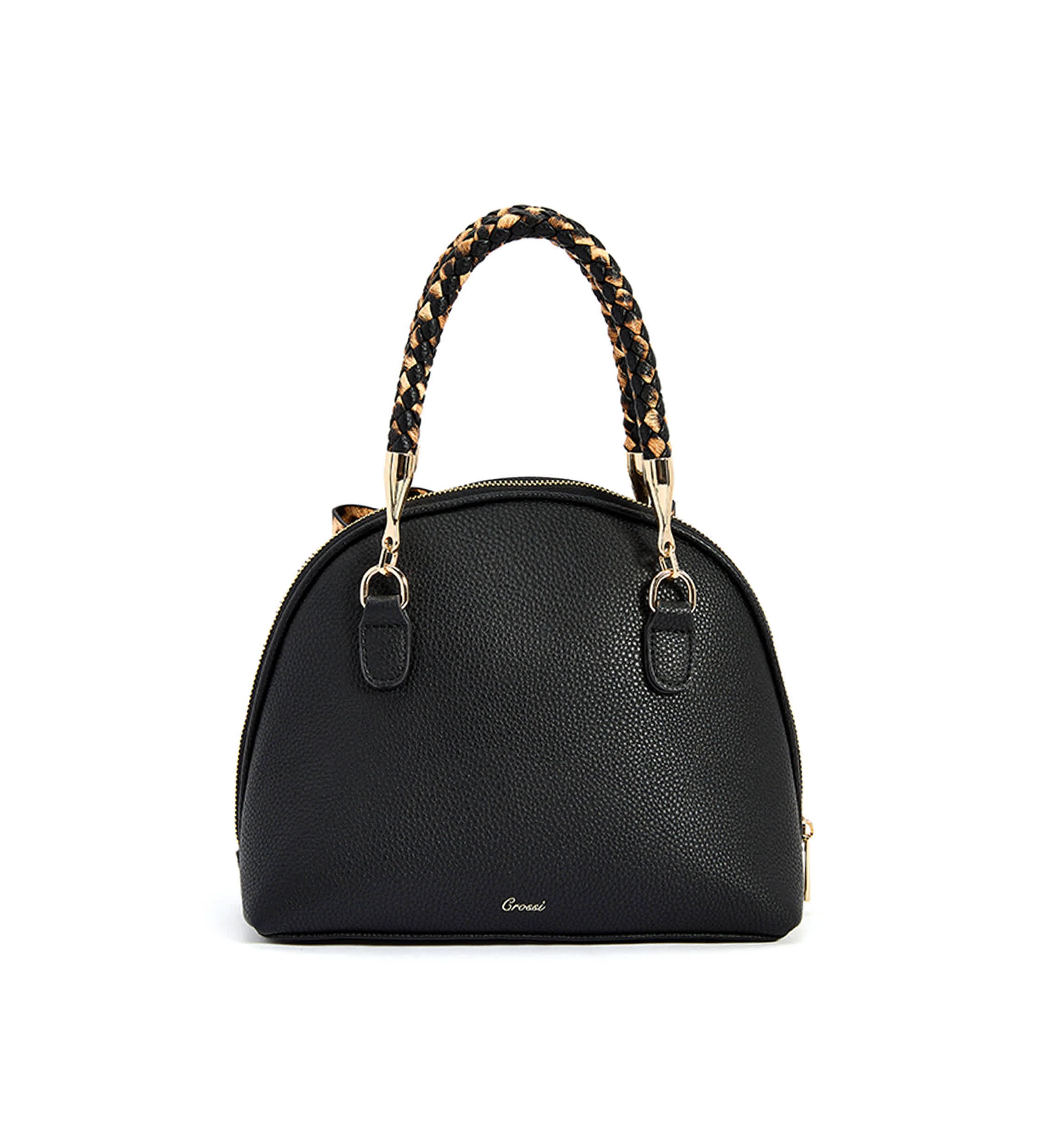 Leopard Top Handle Bow Bag