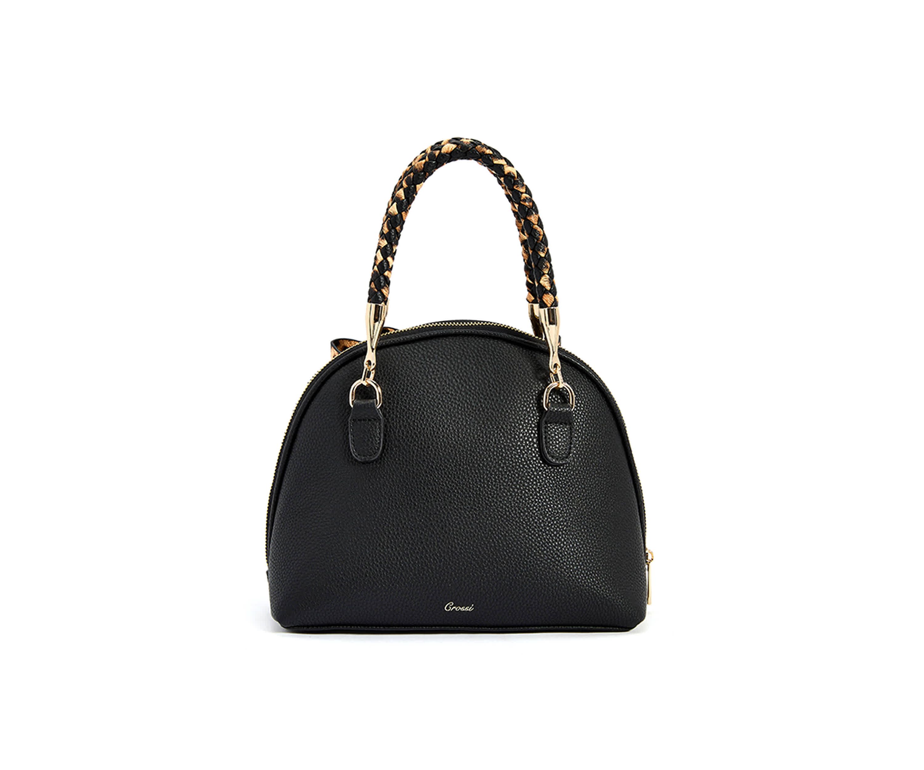 Leopard Top Handle Bow Bag