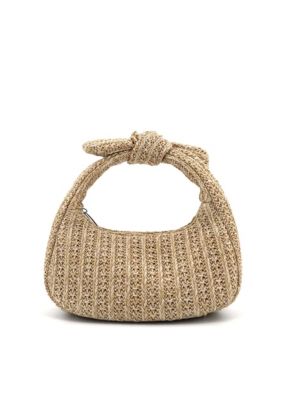 Like Dreams Aimee Mini Straw Top Handle Bag, Tan