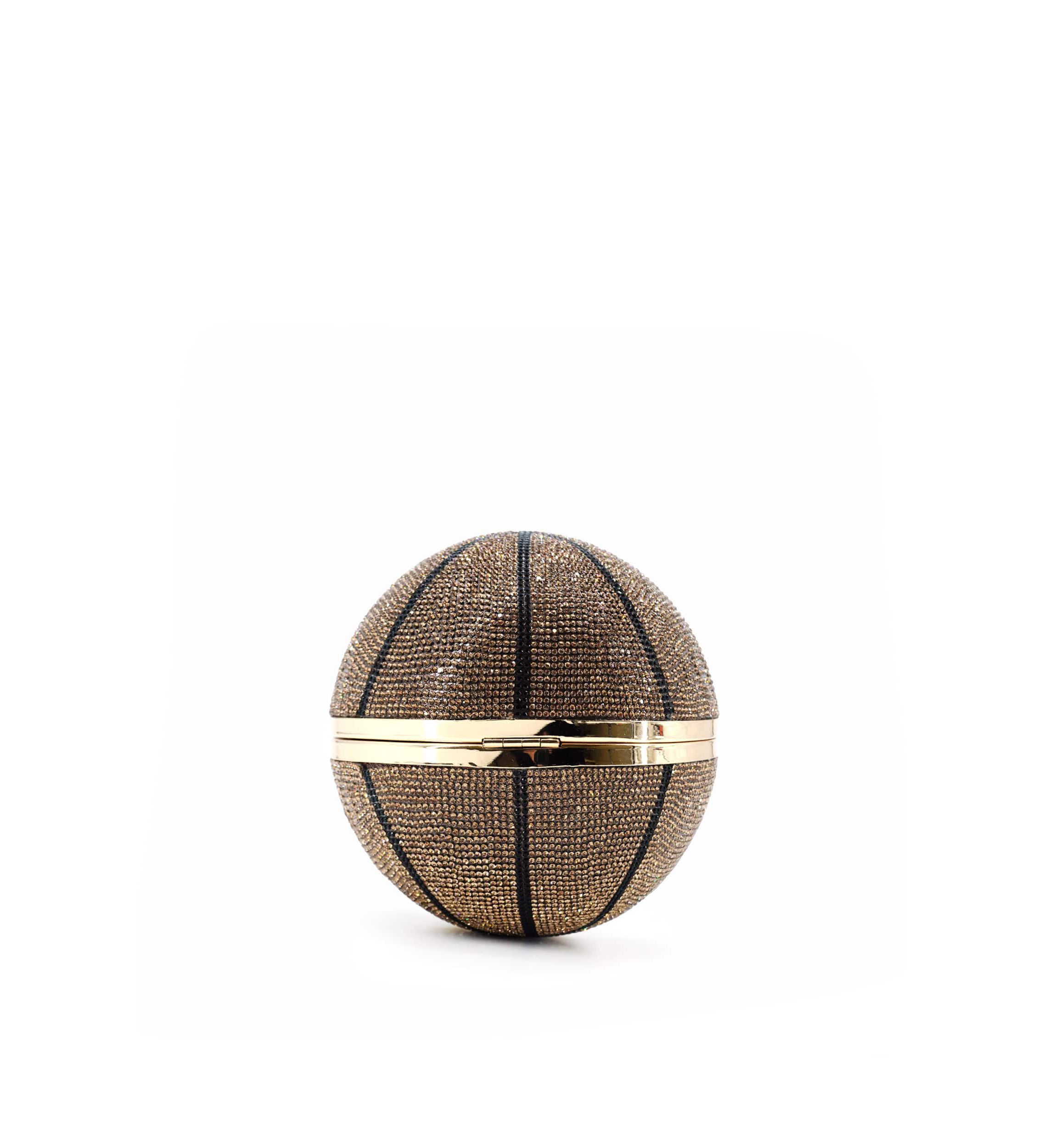 Dribble Rhinestone Basketball Clutch