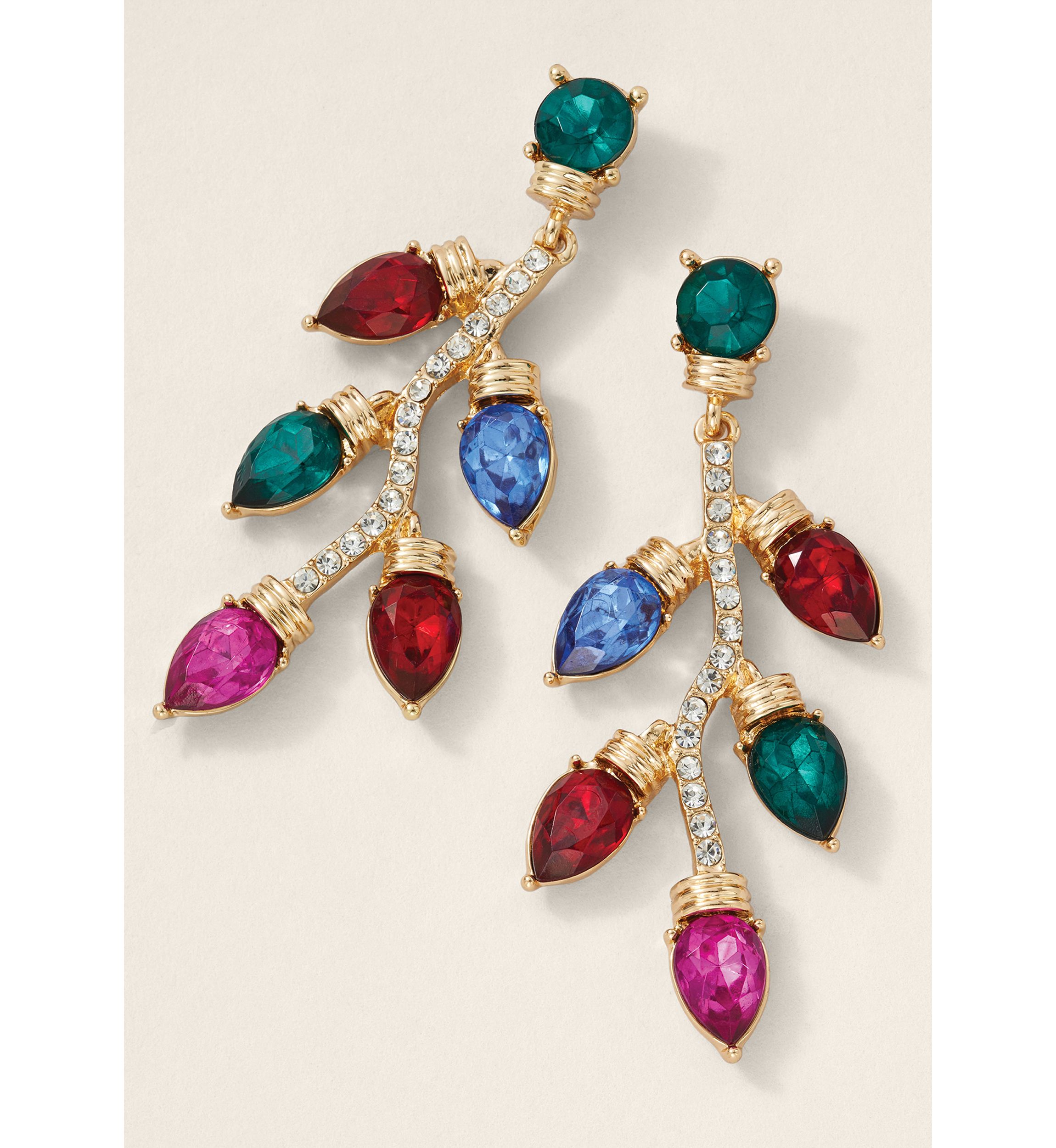 Gold Tone 61MM String Light Linear Earrings