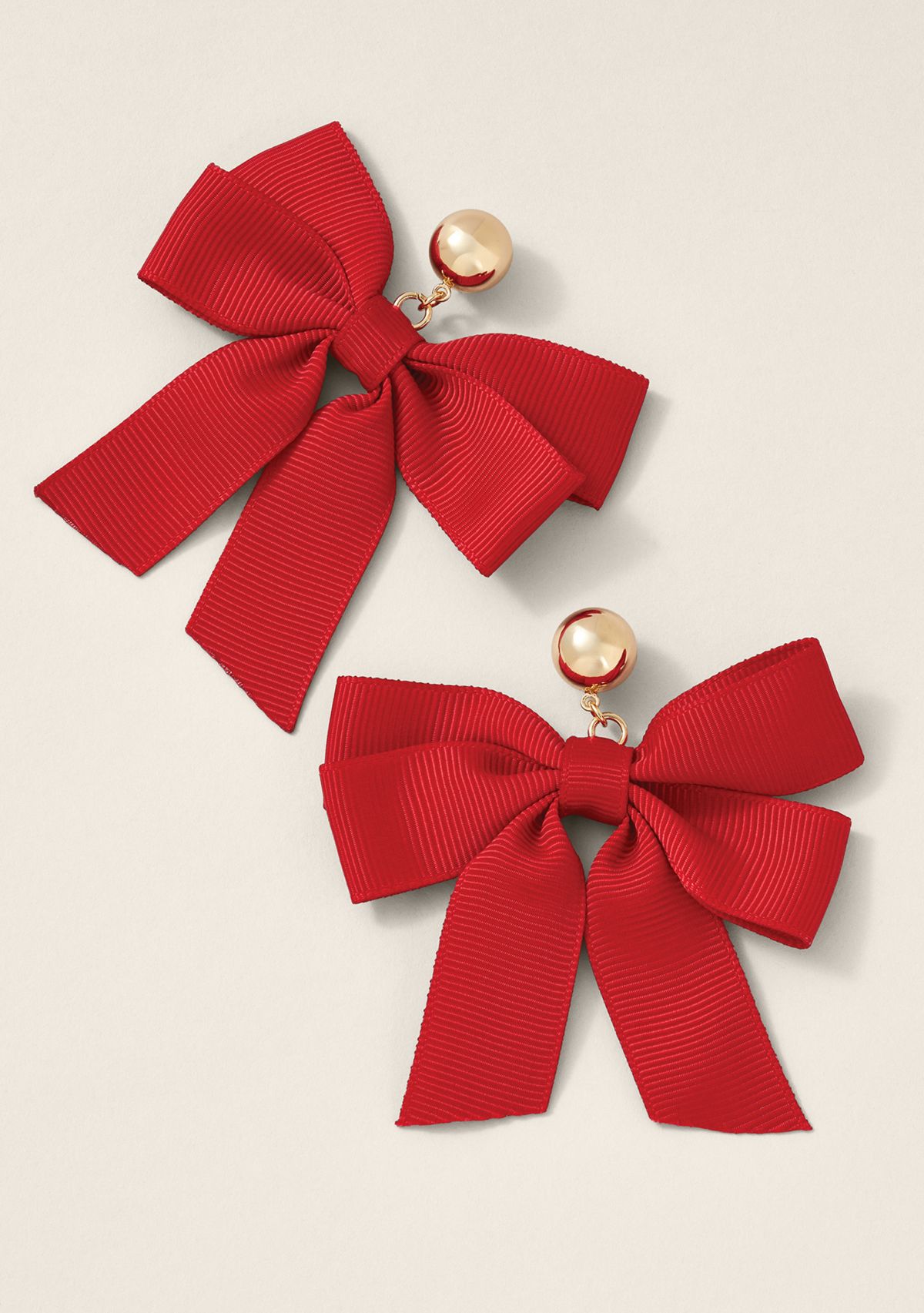 Sewing Down South x Crown & Ivy™ Red Ribbon Bow Earrings