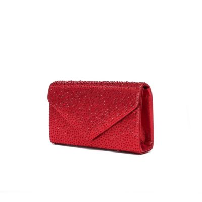 Lady Couture Bari Bag, Envelope Handbag, Red