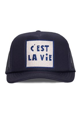 Friday Feelin' Women's C'est La Vie Baseball Cap, Navy Blue