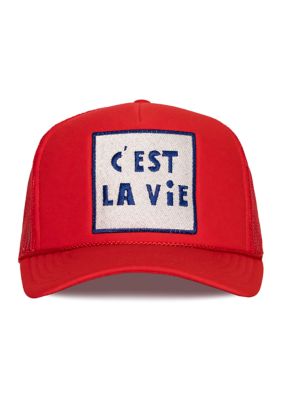 Friday Feelin' Women's C'est La Vie Baseball Cap, Red