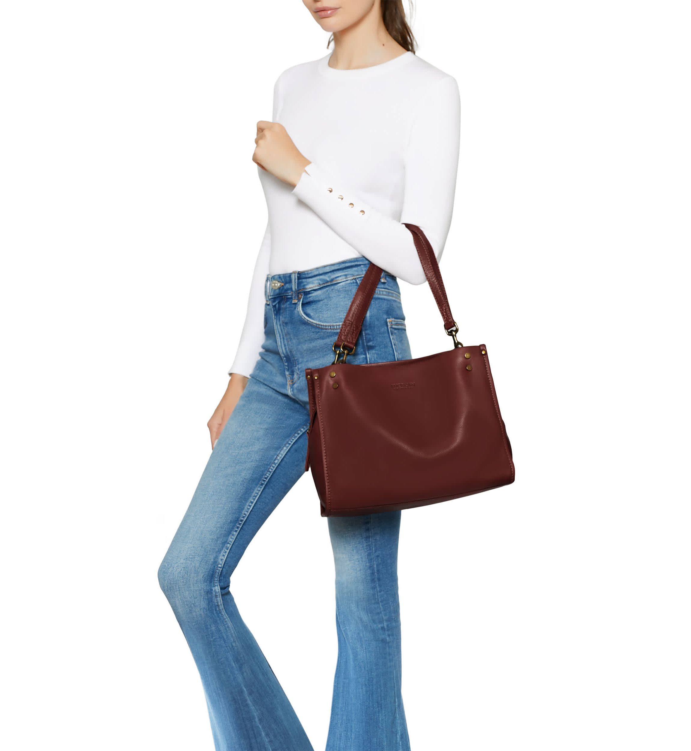 American Leather Co. Lenox Triple Entry Satchel | Belk