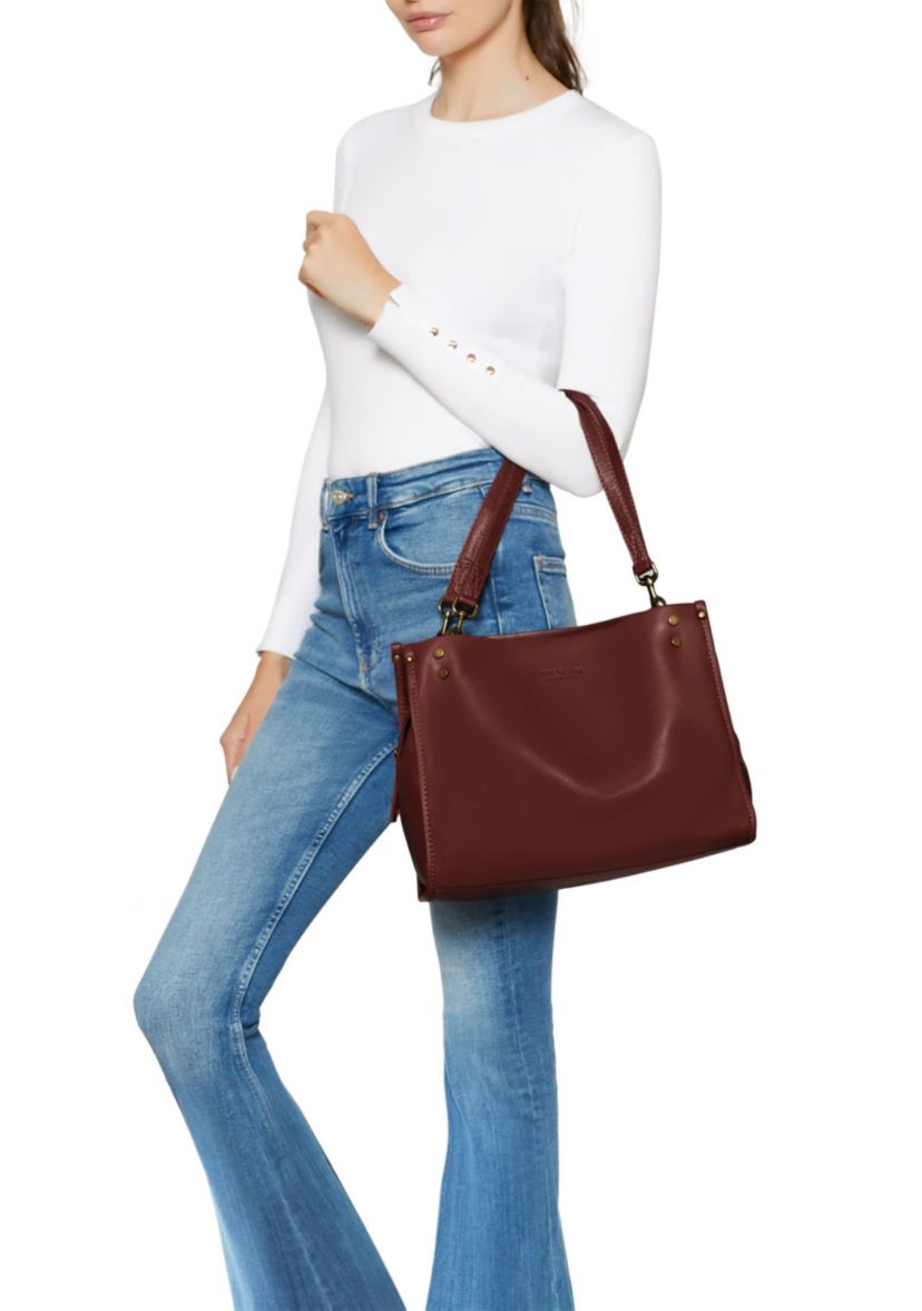 American Leather Co. Lenox Triple Entry Satchel | Belk