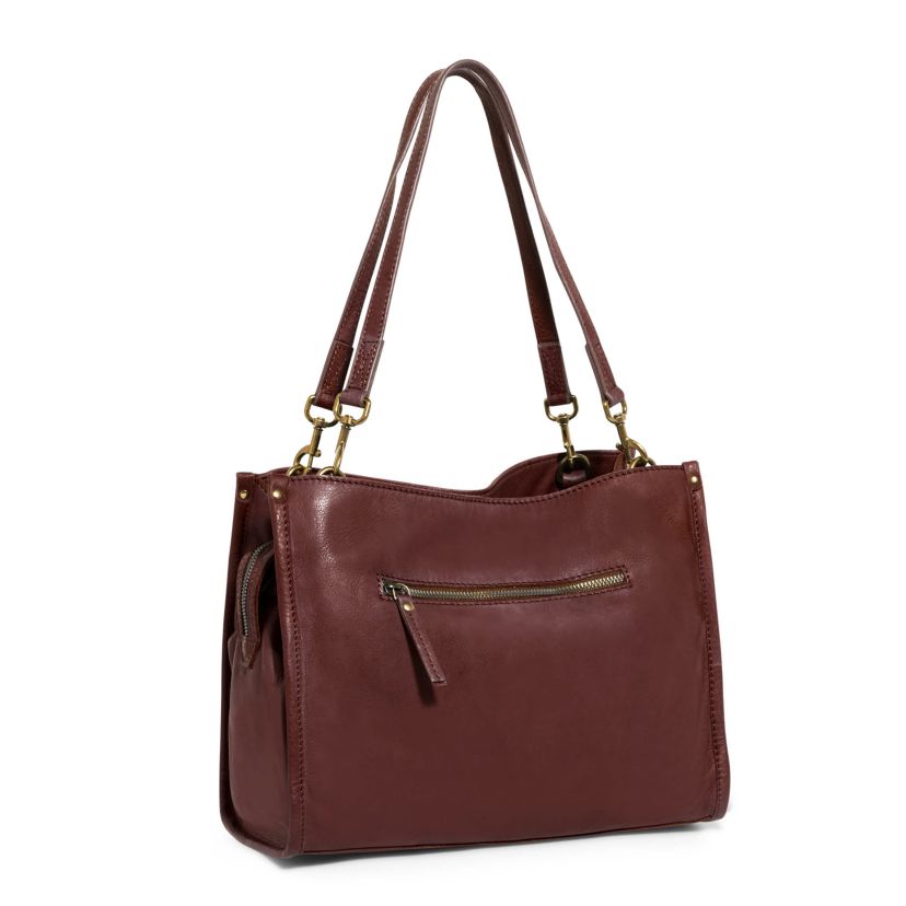 American Leather Co. Lenox Triple Entry Satchel | Belk