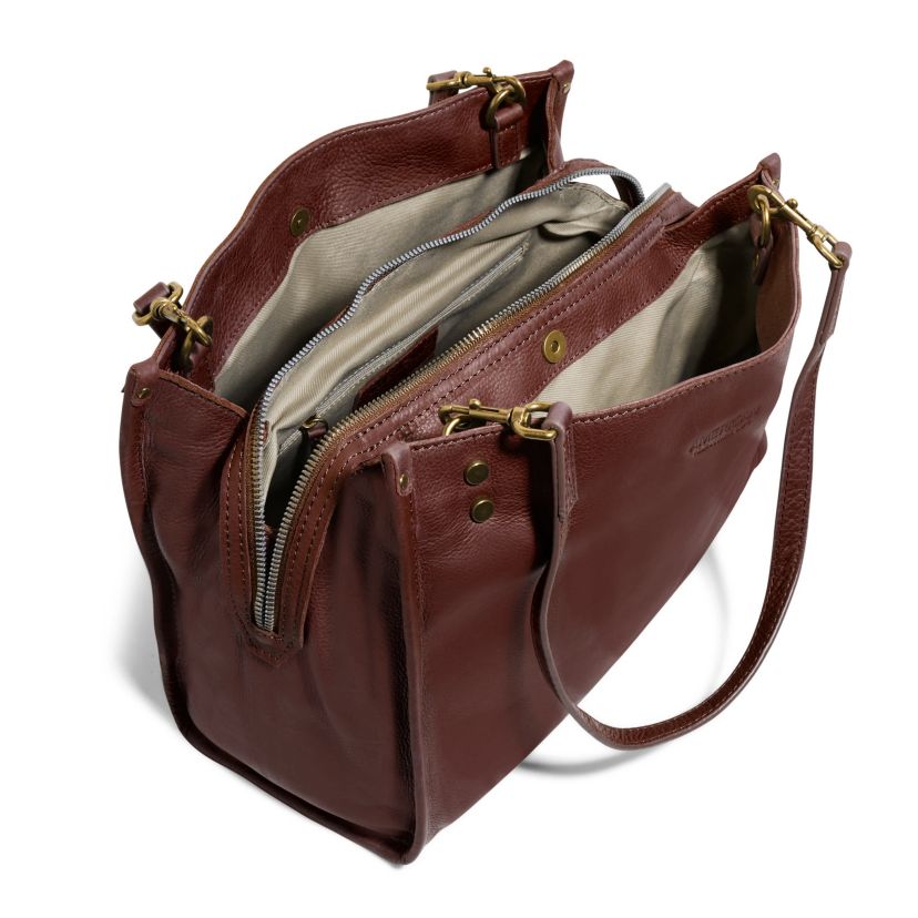 American Leather Co. Lenox Triple Entry Satchel | Belk