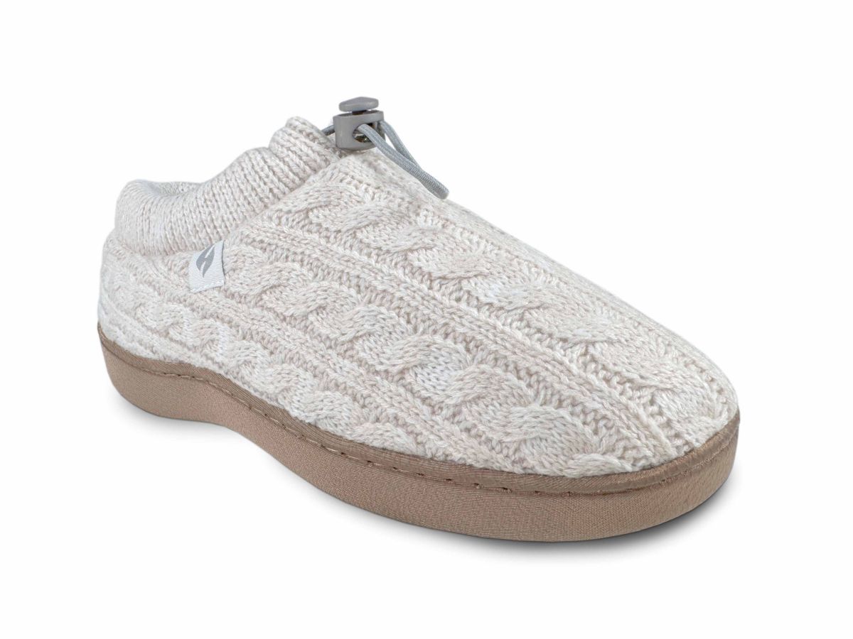 Ava Cable Knit Drawstring Slippers