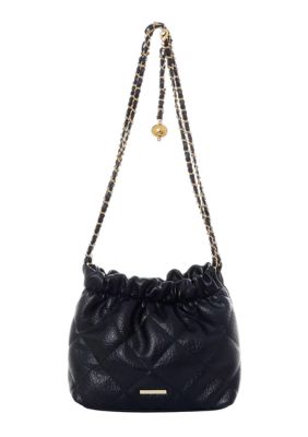 Adornia Black Quilted Bag with Chain Strap