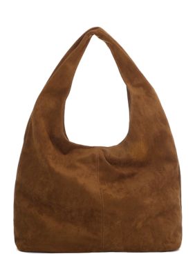 Adornia Rust Brown Oversized Hobo Tote