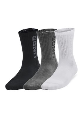 Under Armour Youth Unisex Youth 3-Maker 3pk Mid, Black, XS