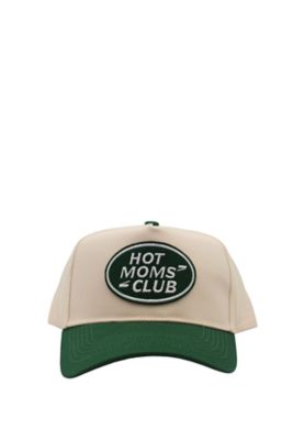 KenzKustomz Women's Hot Moms Club - Green Vintage Trucker Hat