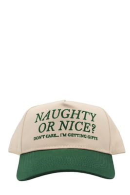 KenzKustomz Women's Naughty or Nice? Don't Care - Green Vintage Trucker Hat