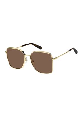 Marc Jacobs Women's Square Sunglasses, Gold