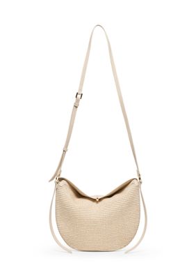 新品　Dolce round basket bag ベージュ Dolce Vita Raffia Slouchy Foldover Bag | Belk