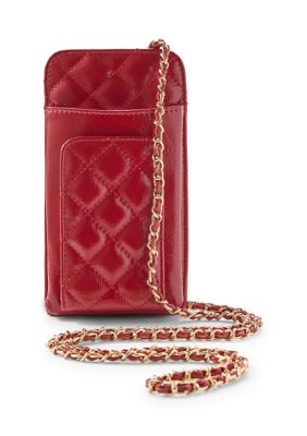 Urban Expressions Vegan Leather Cellphone Crossbody Bag, Red