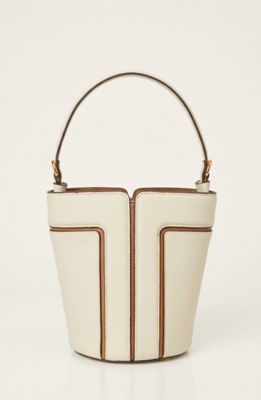 Modenaire Structured Mini Bucket Bag with Top Handle and Crossbody Strap
