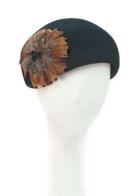 F&M Hats Women's Beret With Feathers Hat | belk