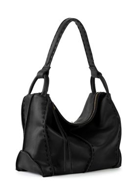  The Sak Ivy Drawstring Bucket Bag in Leather, Convertible Purse  with Crossbody Strap, Black Vachetta : Clothing, Shoes & Jewelry