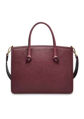 fossil women's skylar leather satchel