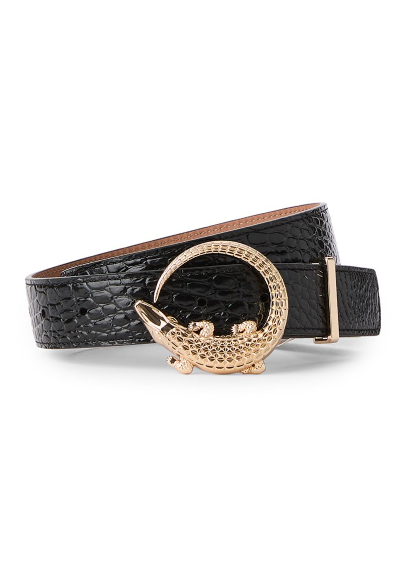 Womens Medium Croc Buckle Belt