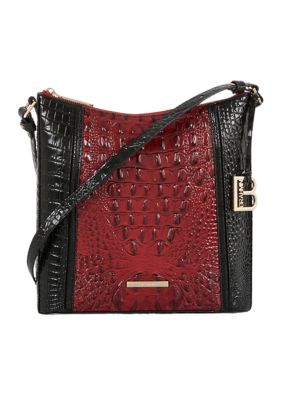 Brahmin Mod Shayna Croc Embossed Leather Crossbody Bag