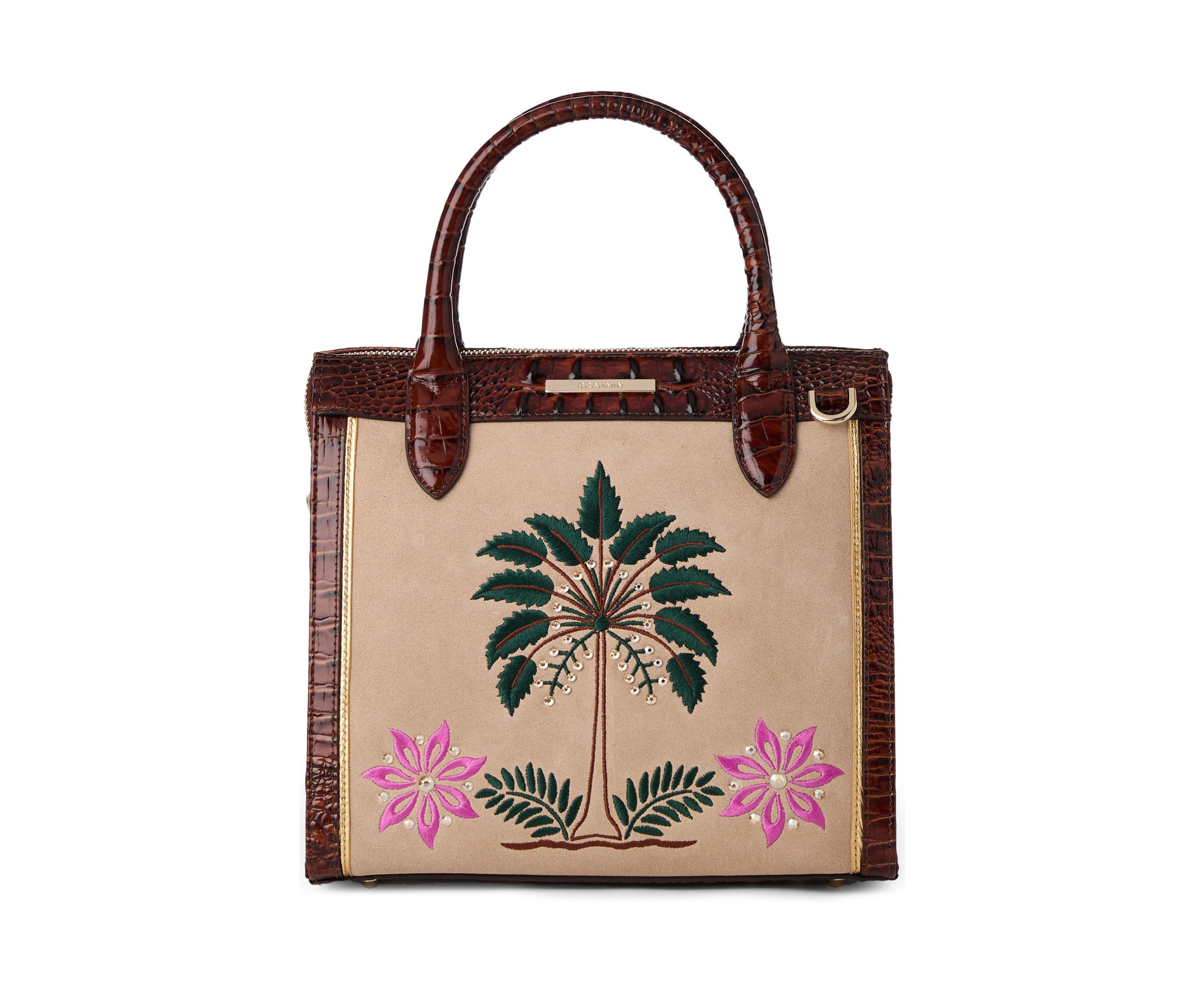 Small Caroline Compact Leather Satchel 