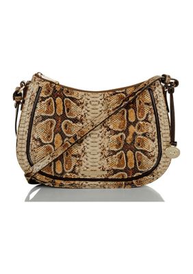 Borsa A Tracolla Brahmin Shayna Rosa Perenne Con Motivo Floreale &ndash; Nuova Con Etichette E Dustbag