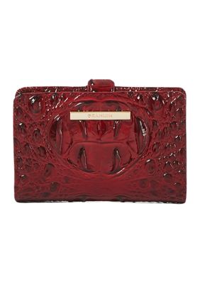 Brahmin Hannah Leather Wallet in Red