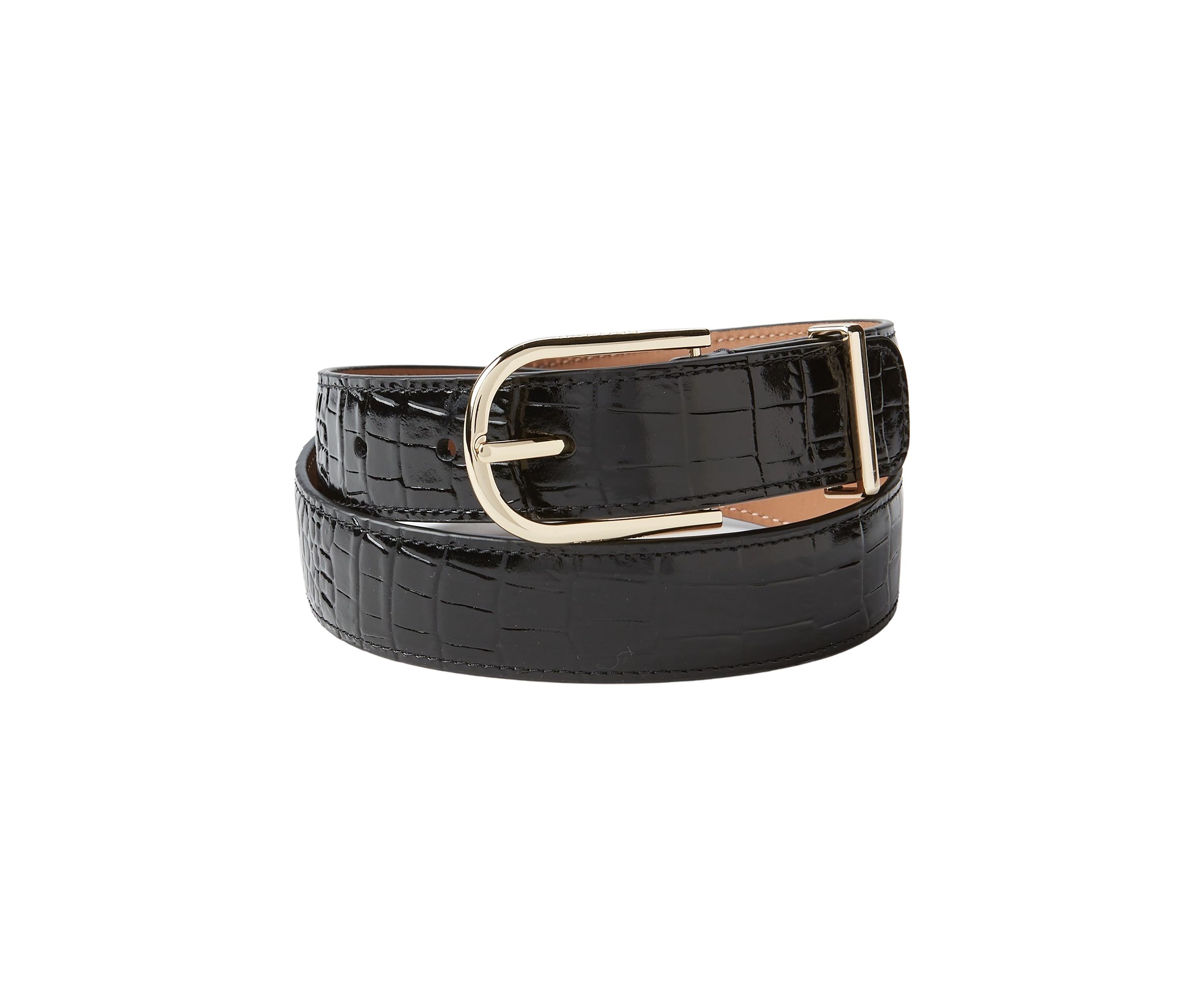 Medium Leather Gold Buckle Belt
