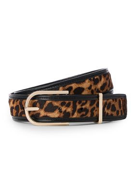 Brahmin Women's Medium Leather Gold Buckle Belt