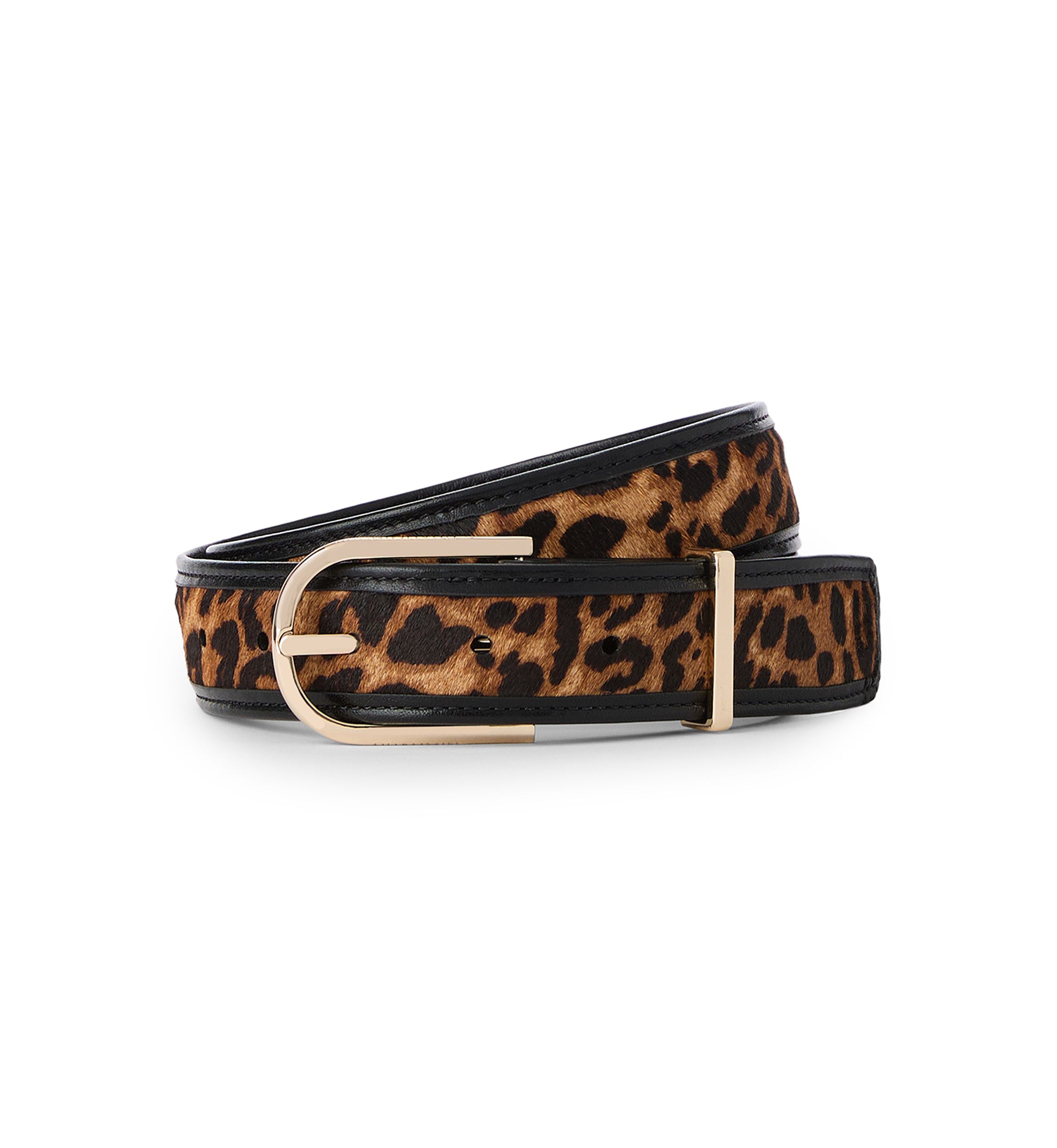 Medium Leather Gold Buckle Belt