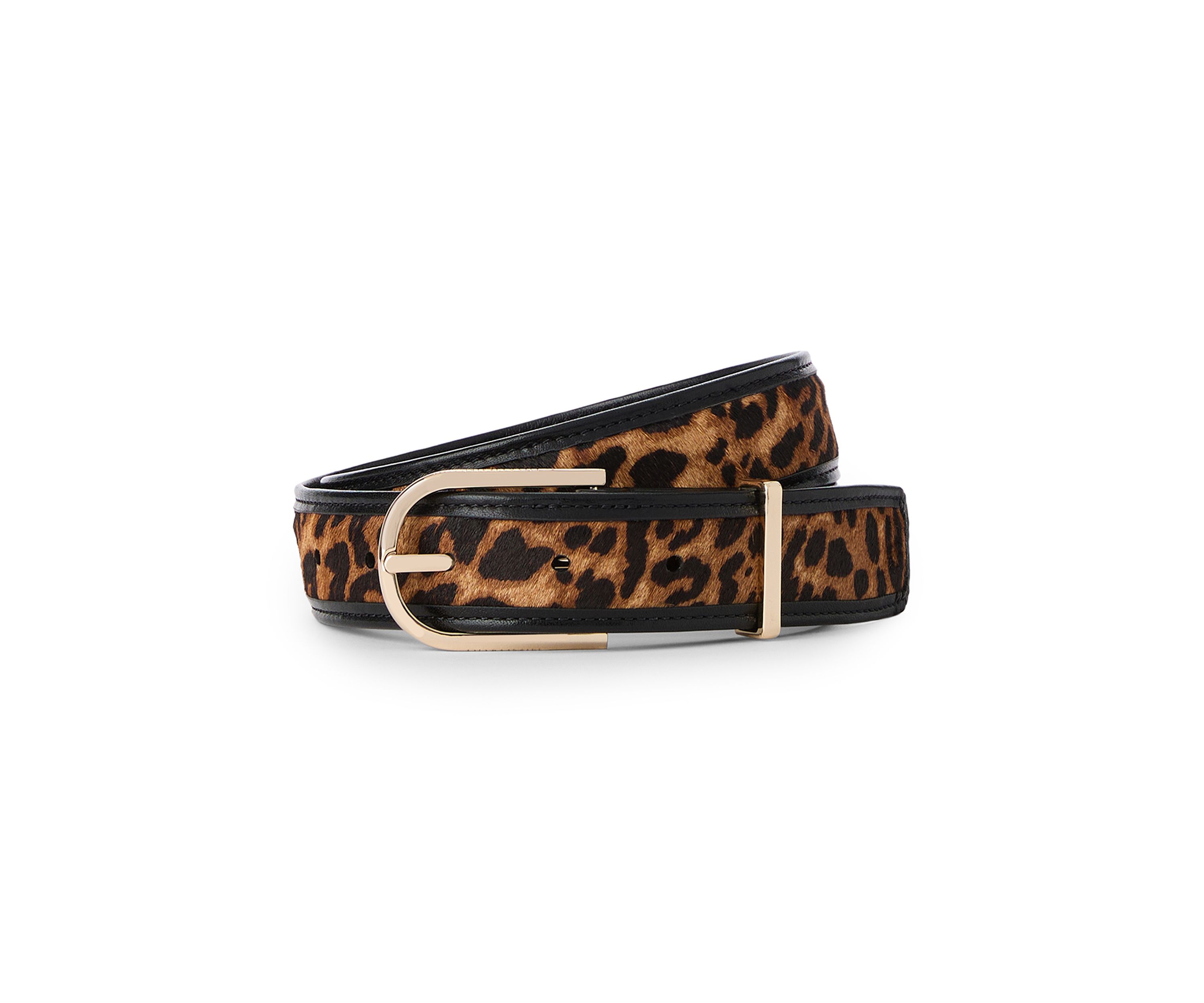Medium Leather Gold Buckle Belt