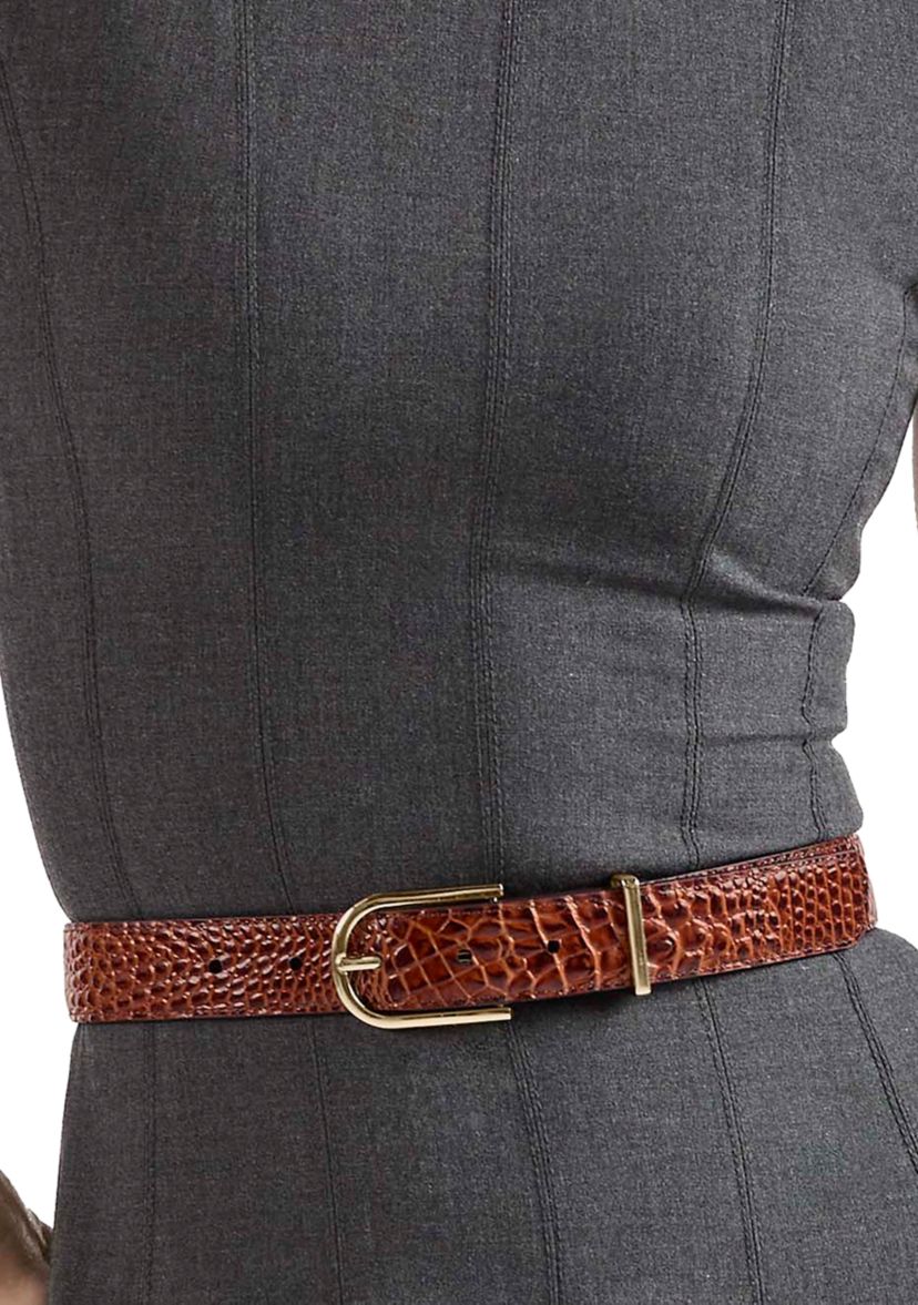 Medium Leather Gold Buckle Belt