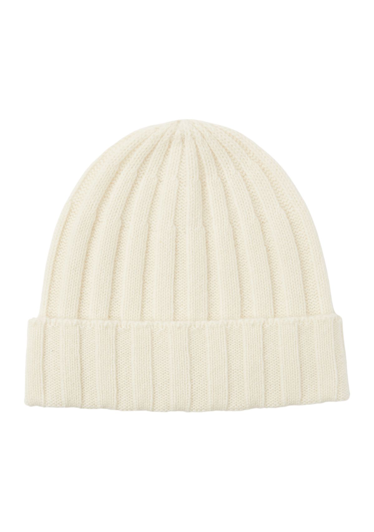 Cashmere Ribbed Cuff Hat