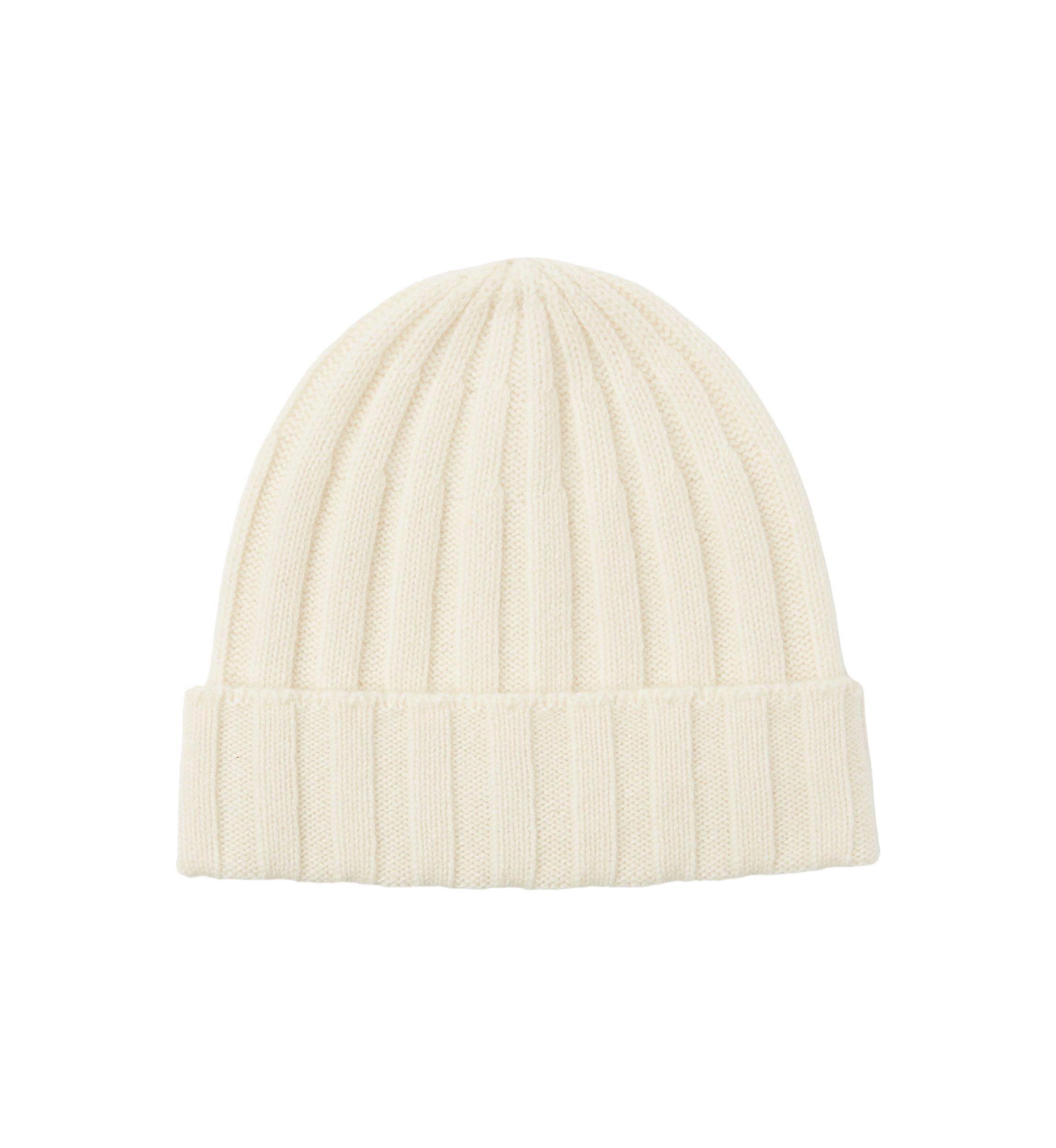 Cashmere Ribbed Cuff Hat