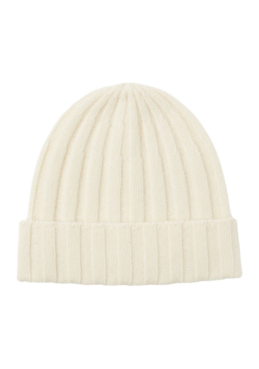Cashmere Ribbed Cuff Hat