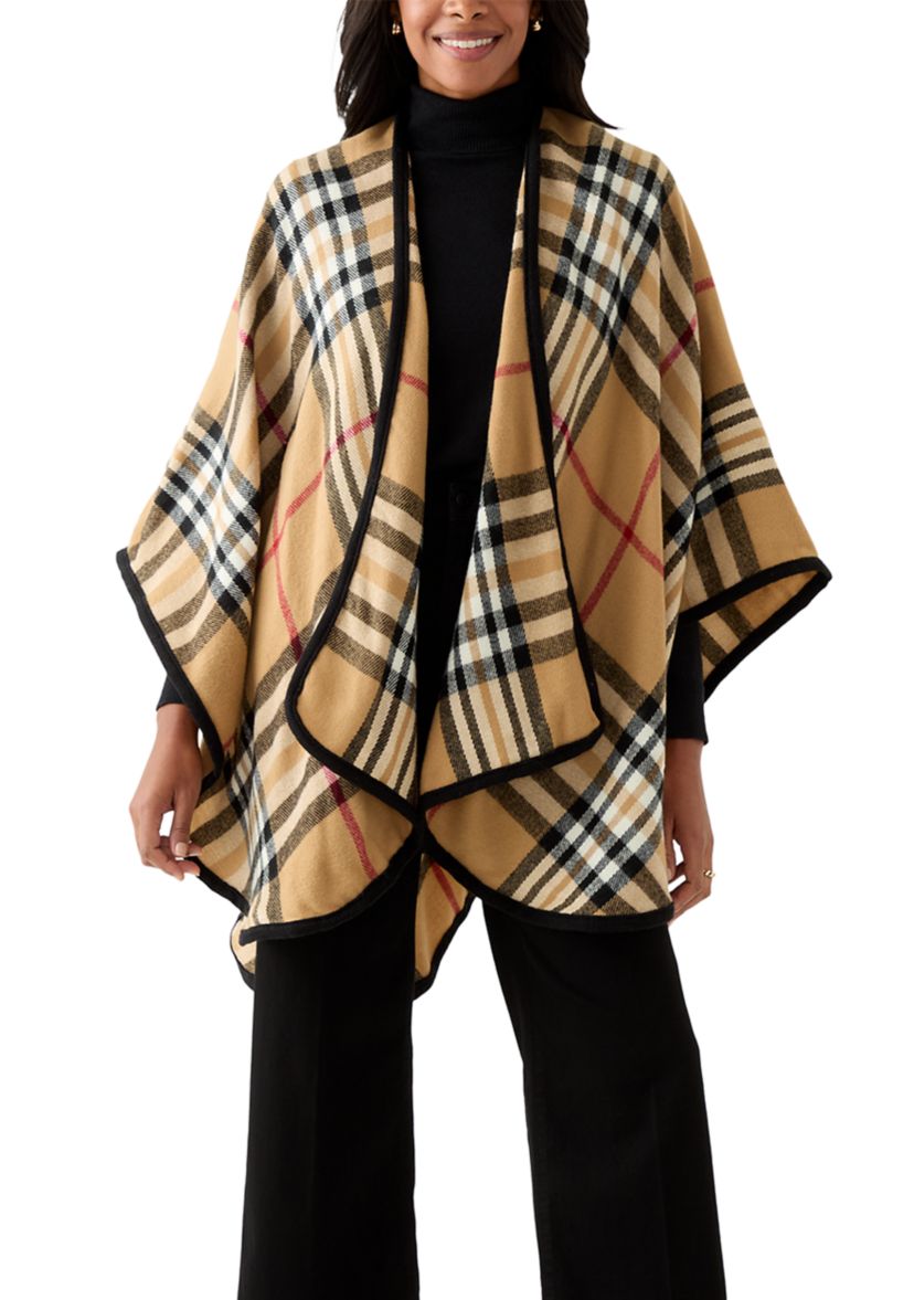 Exploded Plaid Ruana