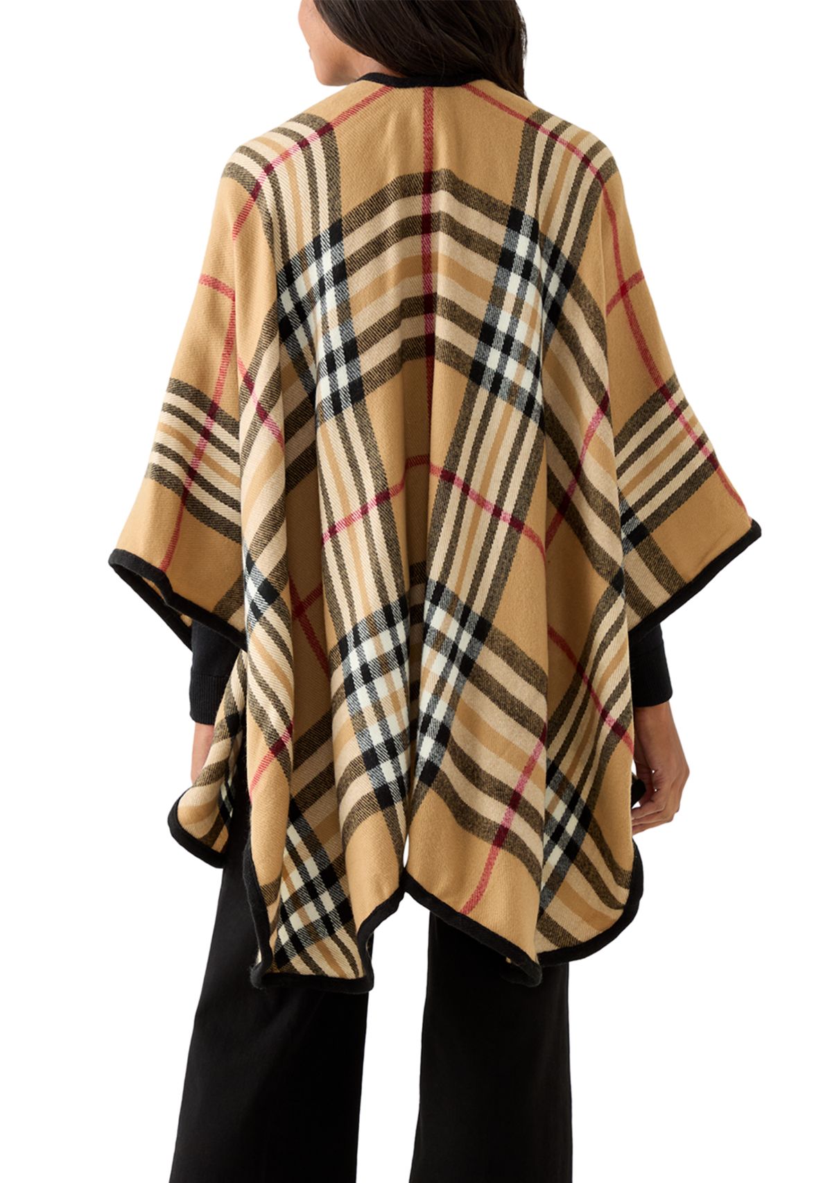 Exploded Plaid Ruana