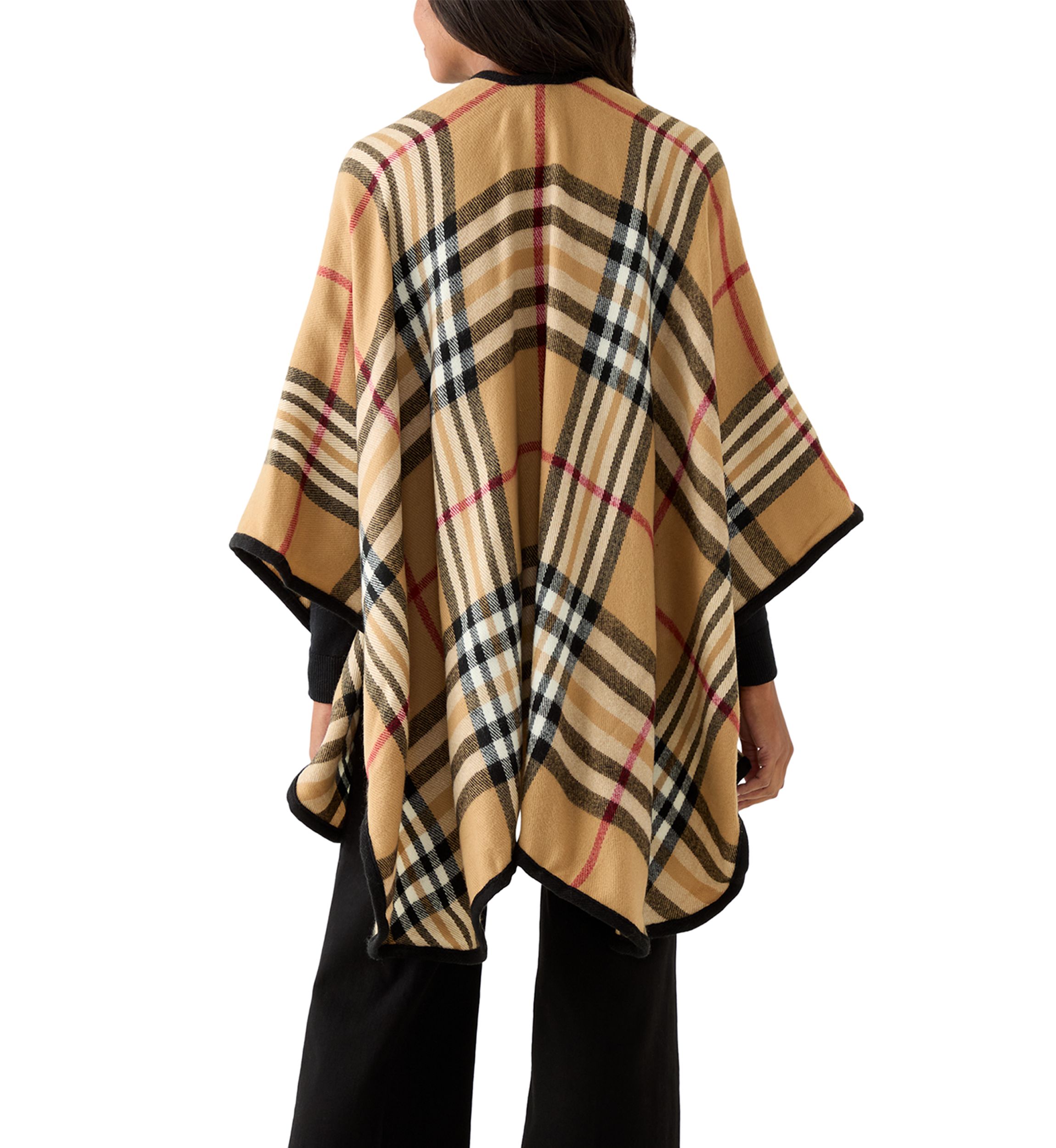 Exploded Plaid Ruana