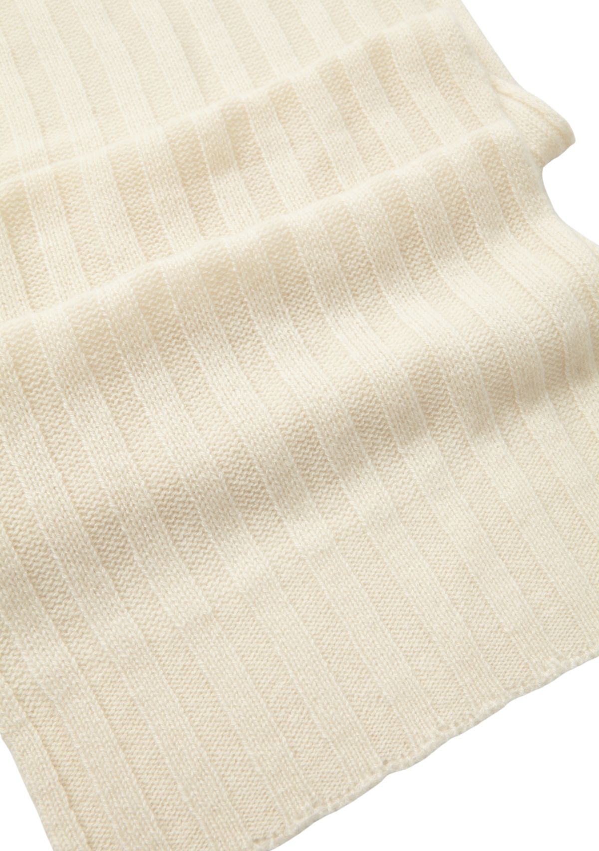 Cashmere Ribbed Scarf