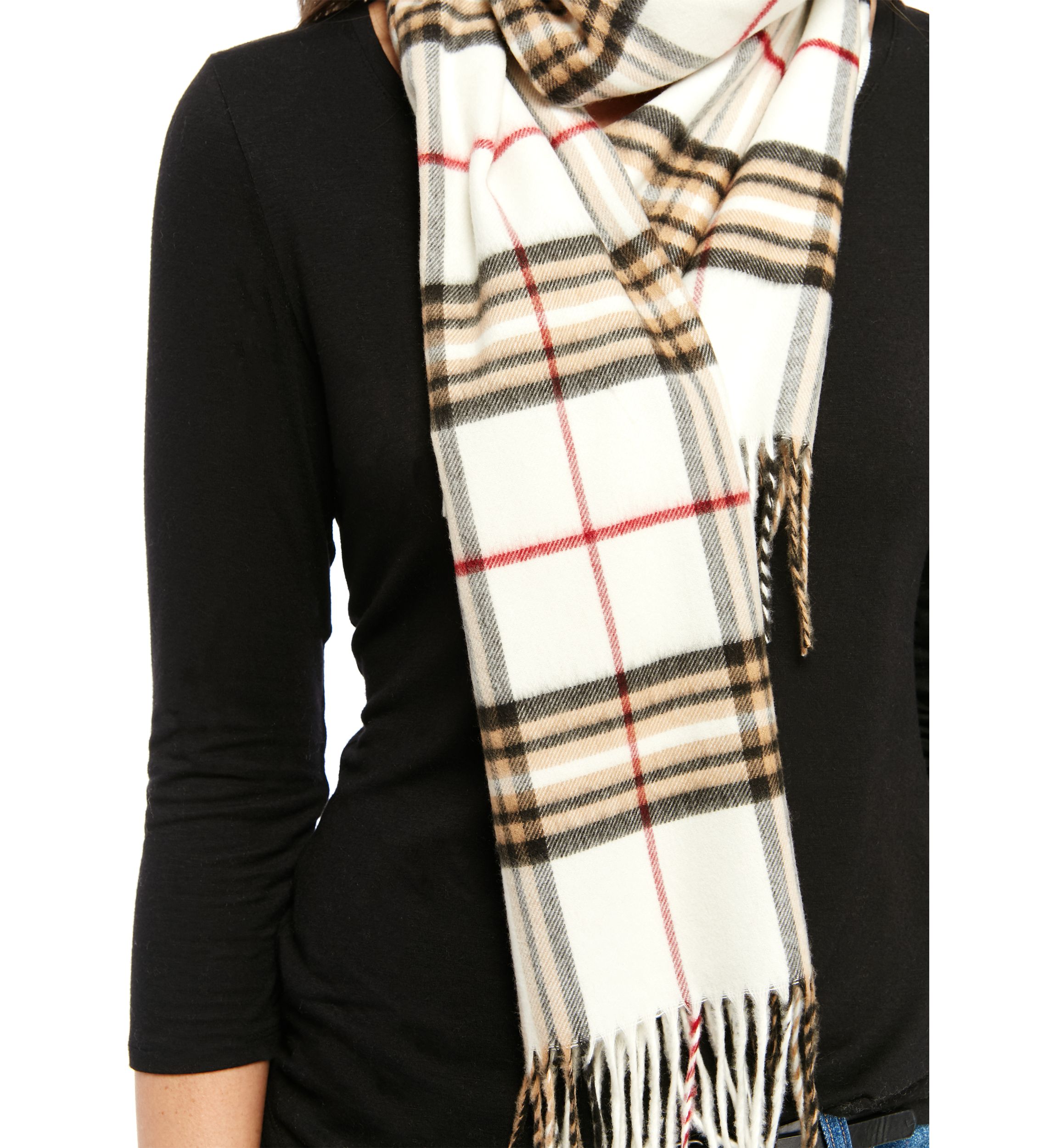 Fraas Plaid Cashmink Scarf