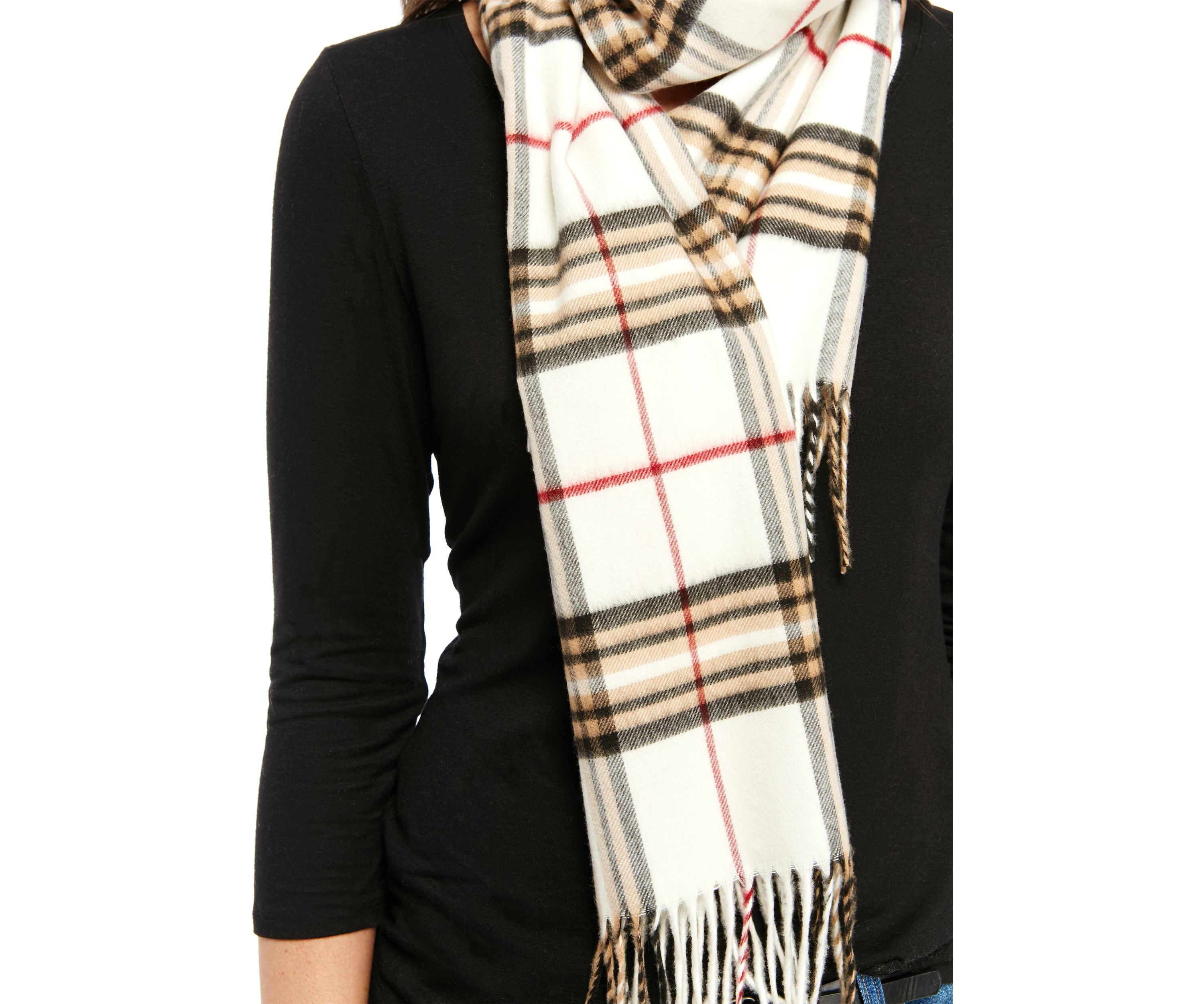 Fraas Plaid Cashmink Scarf