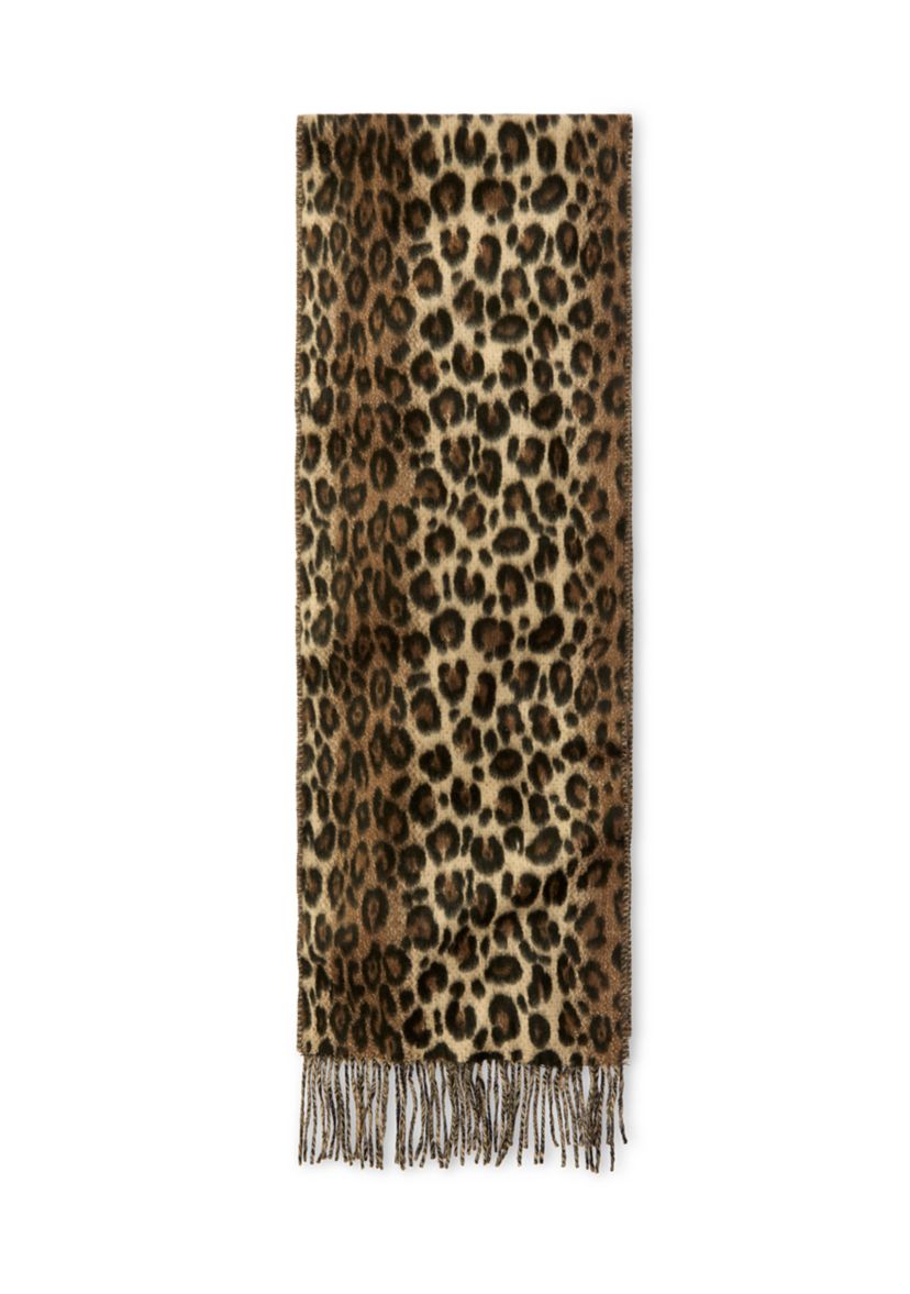 V Fraas Cashmink Leopard Print Scarf | Belk display picture 2