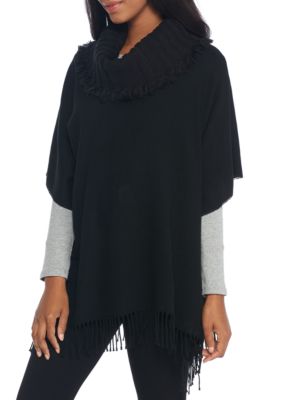 V Fraas Solid Poncho | belk